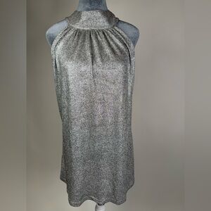 Sheilay Chic Metallic Sleeveless Blouse